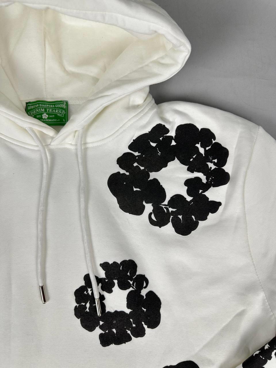 Elagance Denim Tears Beyaz Hoodie HqTakımlarEla935
