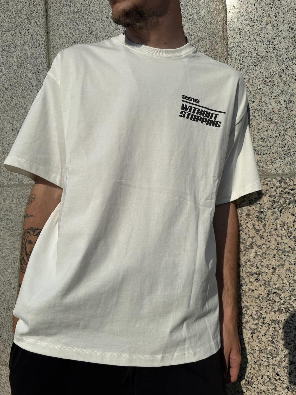 Elagance Horse Baskılı Beyaz Oversize T-ShirtT-shirtEla588