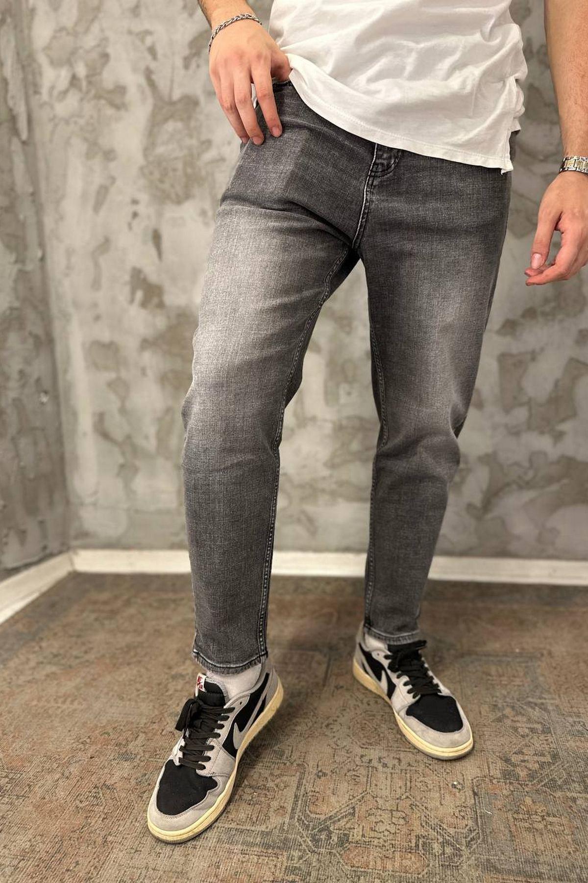 Elagance Taşlamalı Füme 6289 Reguler PantolonPantolonEla437