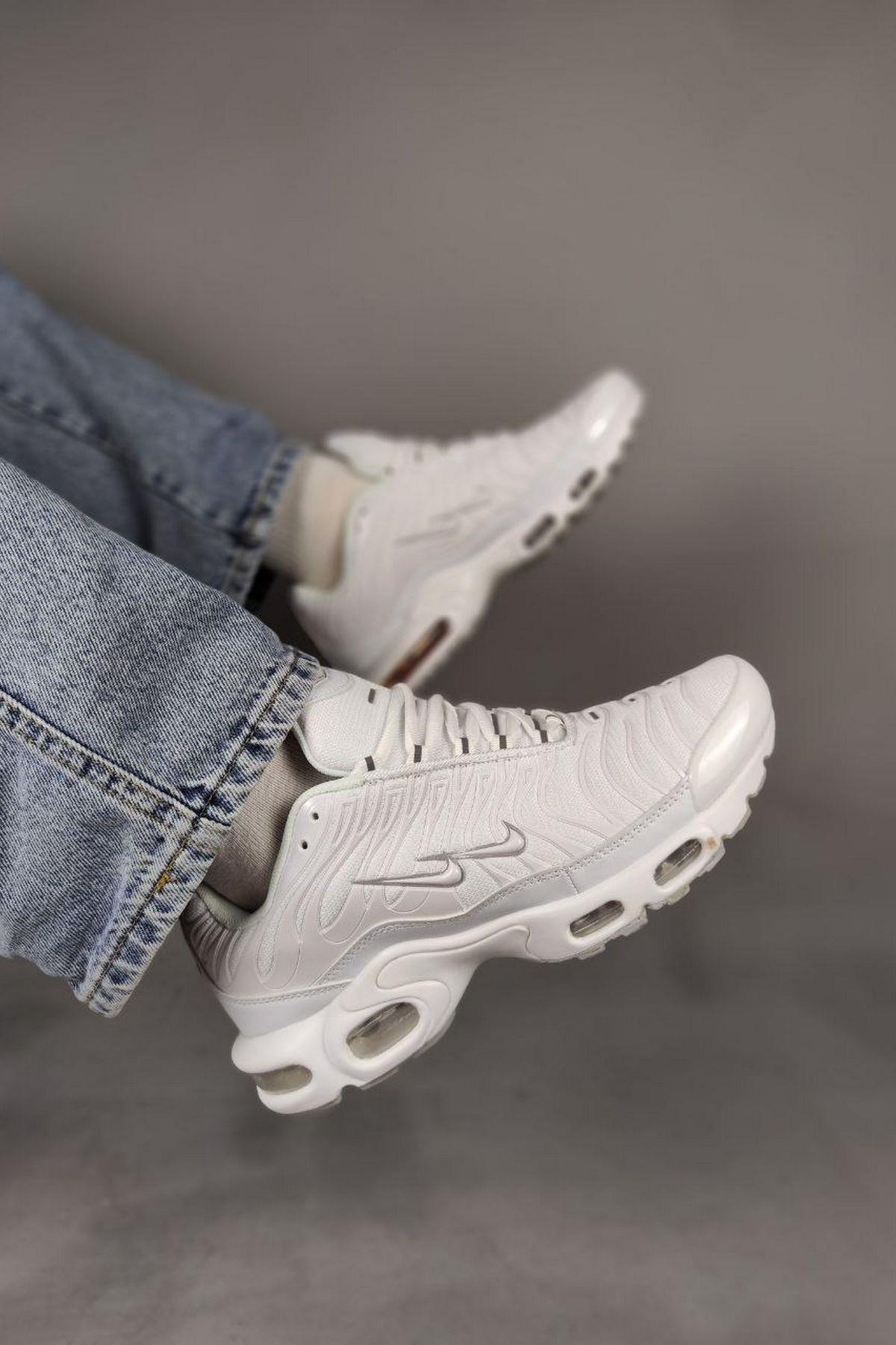 Elagance  Tn Double Swoosh Full WhiteErkek ela299