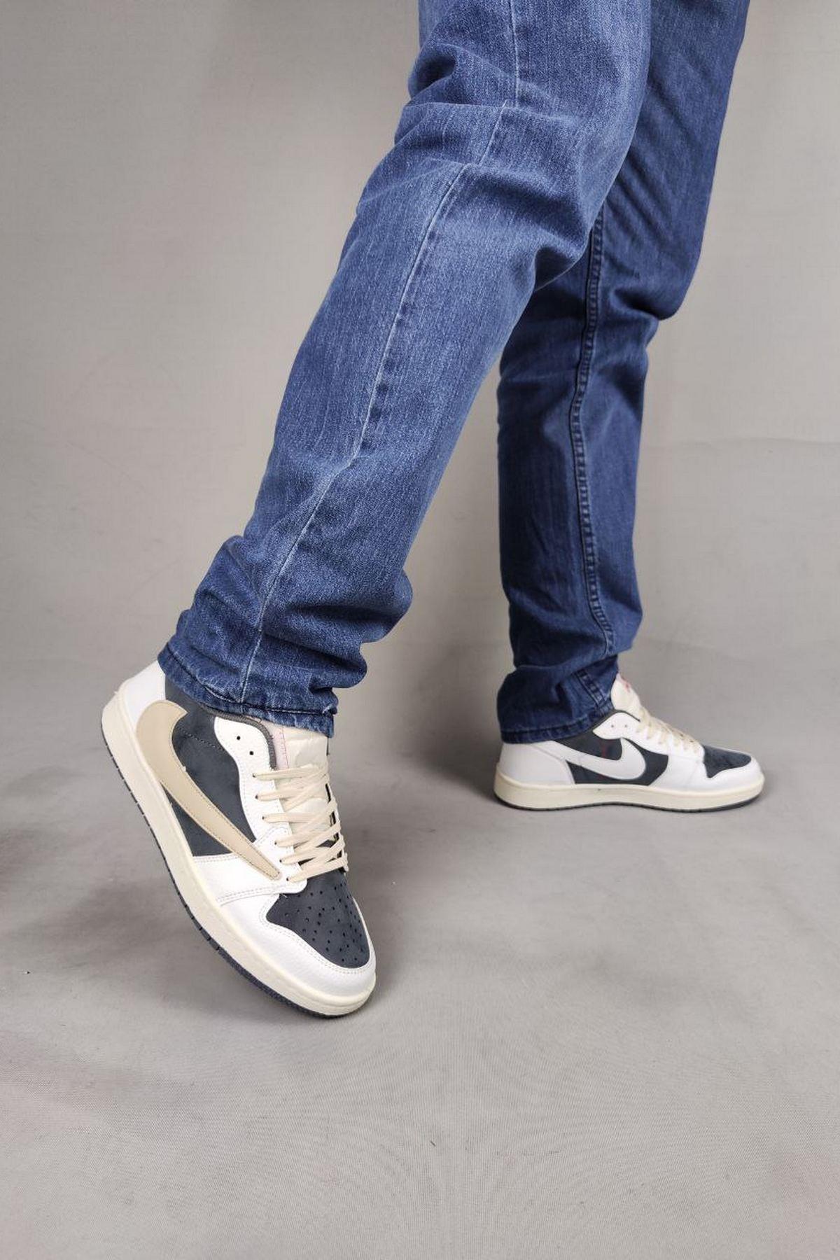 Elagance Travis Beyaz Gri LQErkek ela332