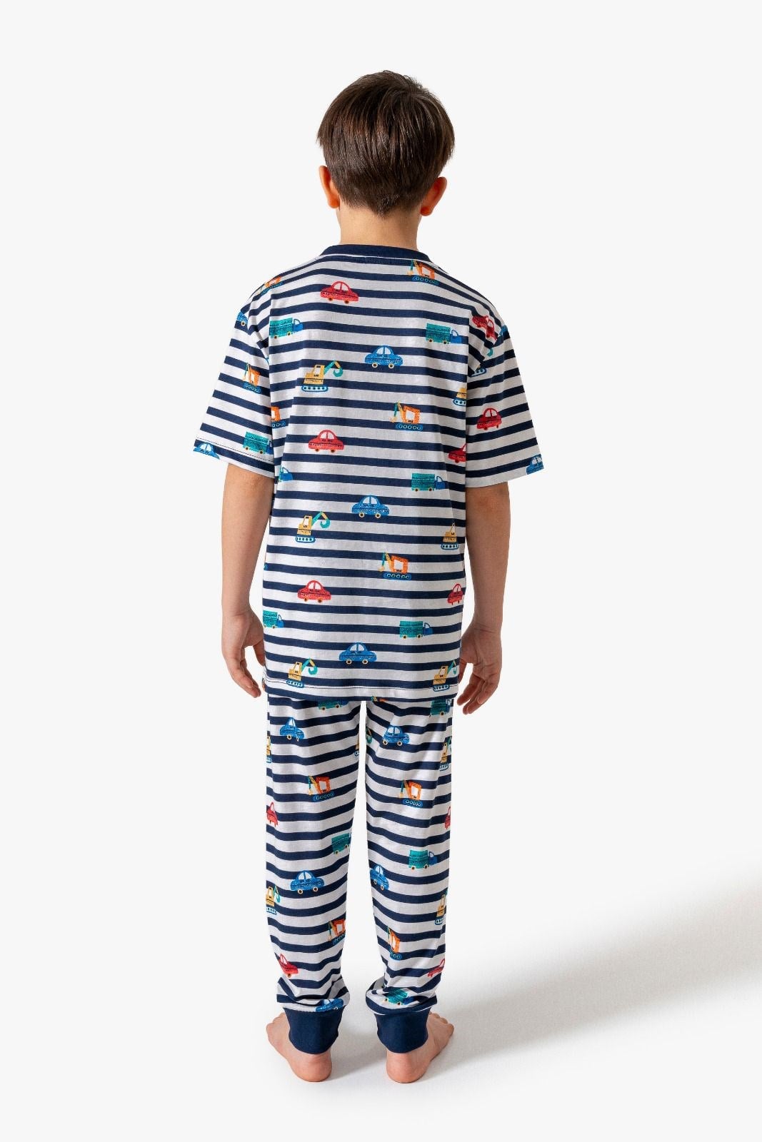 Erkek Çocuk 3-12 yaş Arabalı Alt Uzun Pijama takımı 
