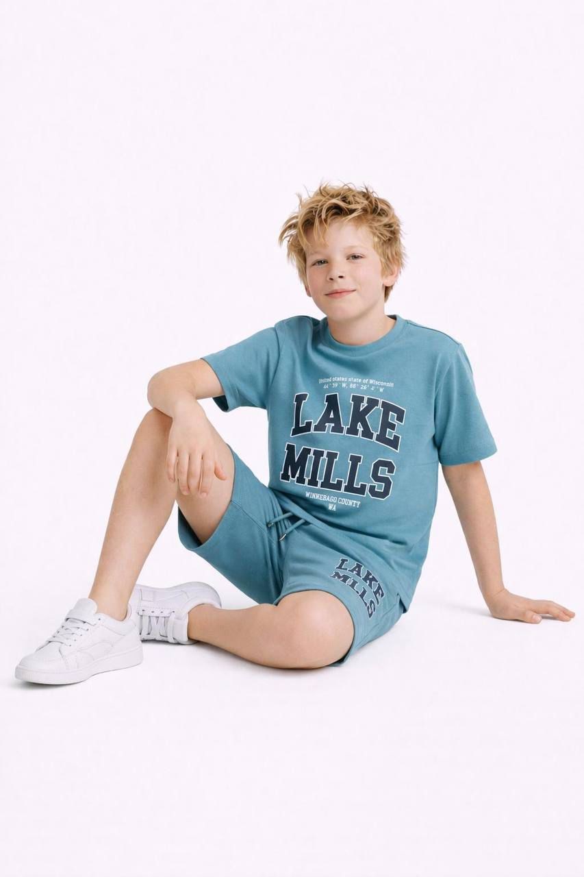 Erkek Çocuk LAKE MILLS MAVİ 5-14 yaş arası Takım
