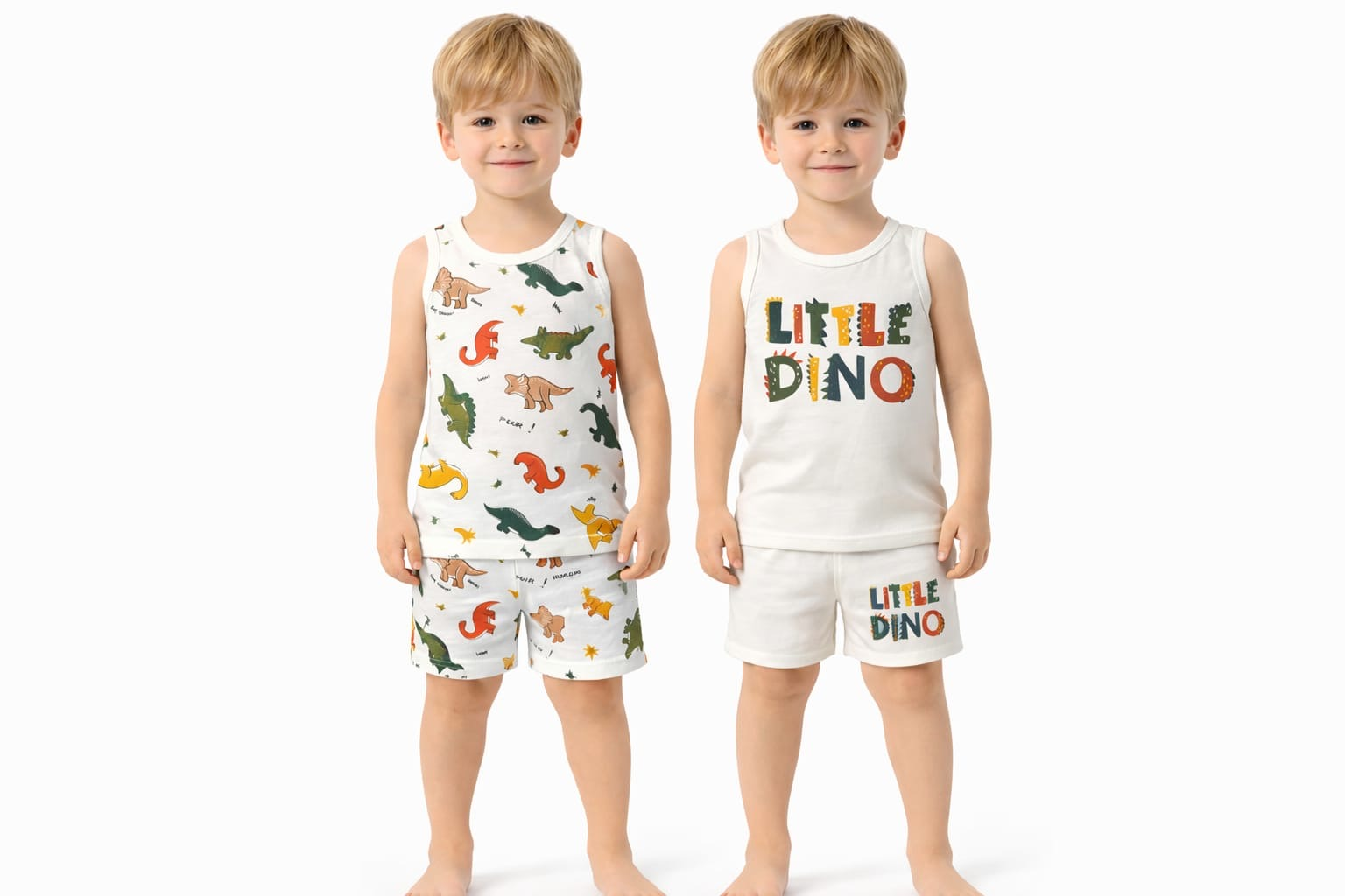 Lıtte-Dino Erkek Çocuk Atlet Boxer 2-11 Yaş Takım