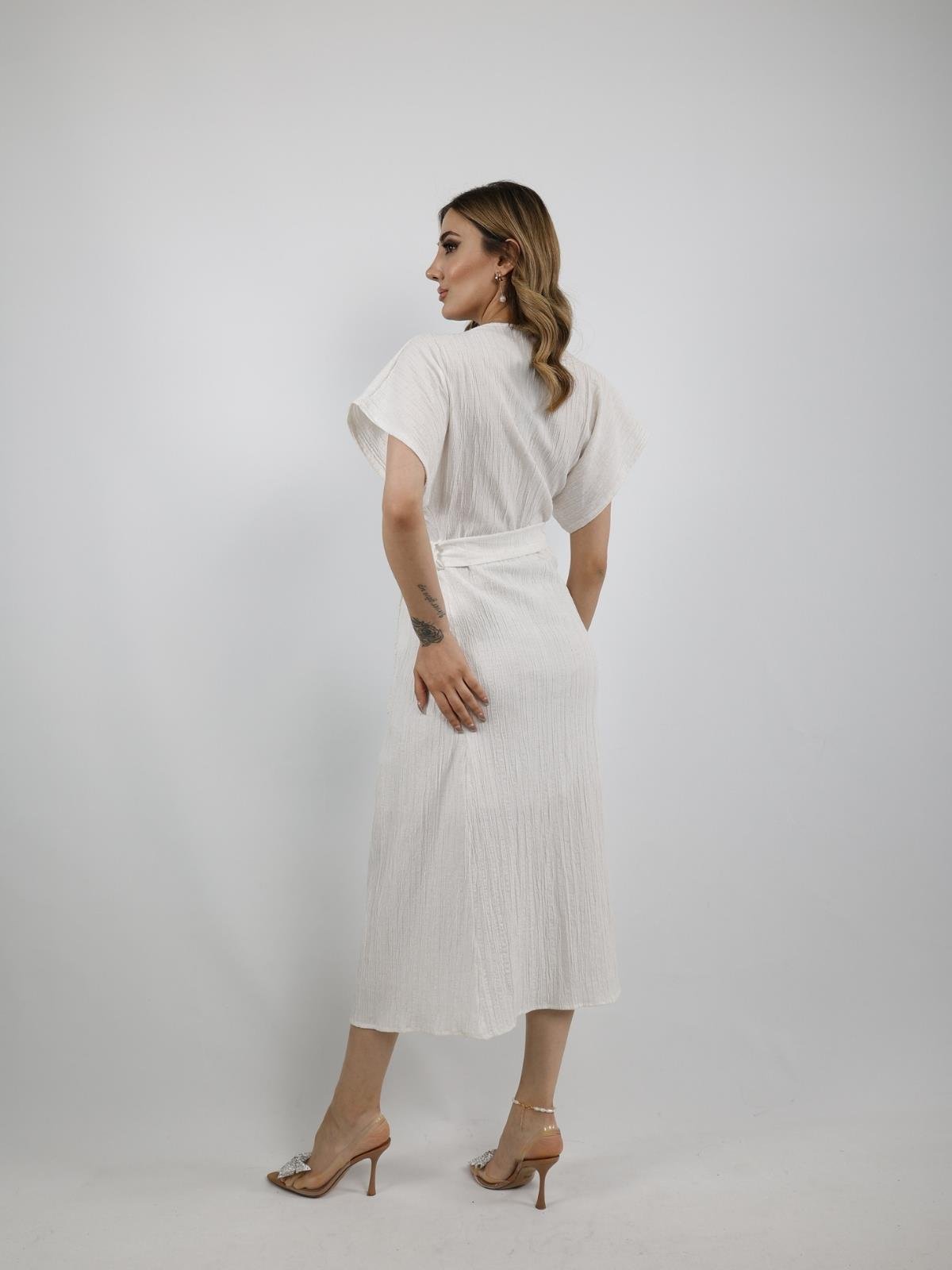 Z1721 0280 Elbise - Beyaz