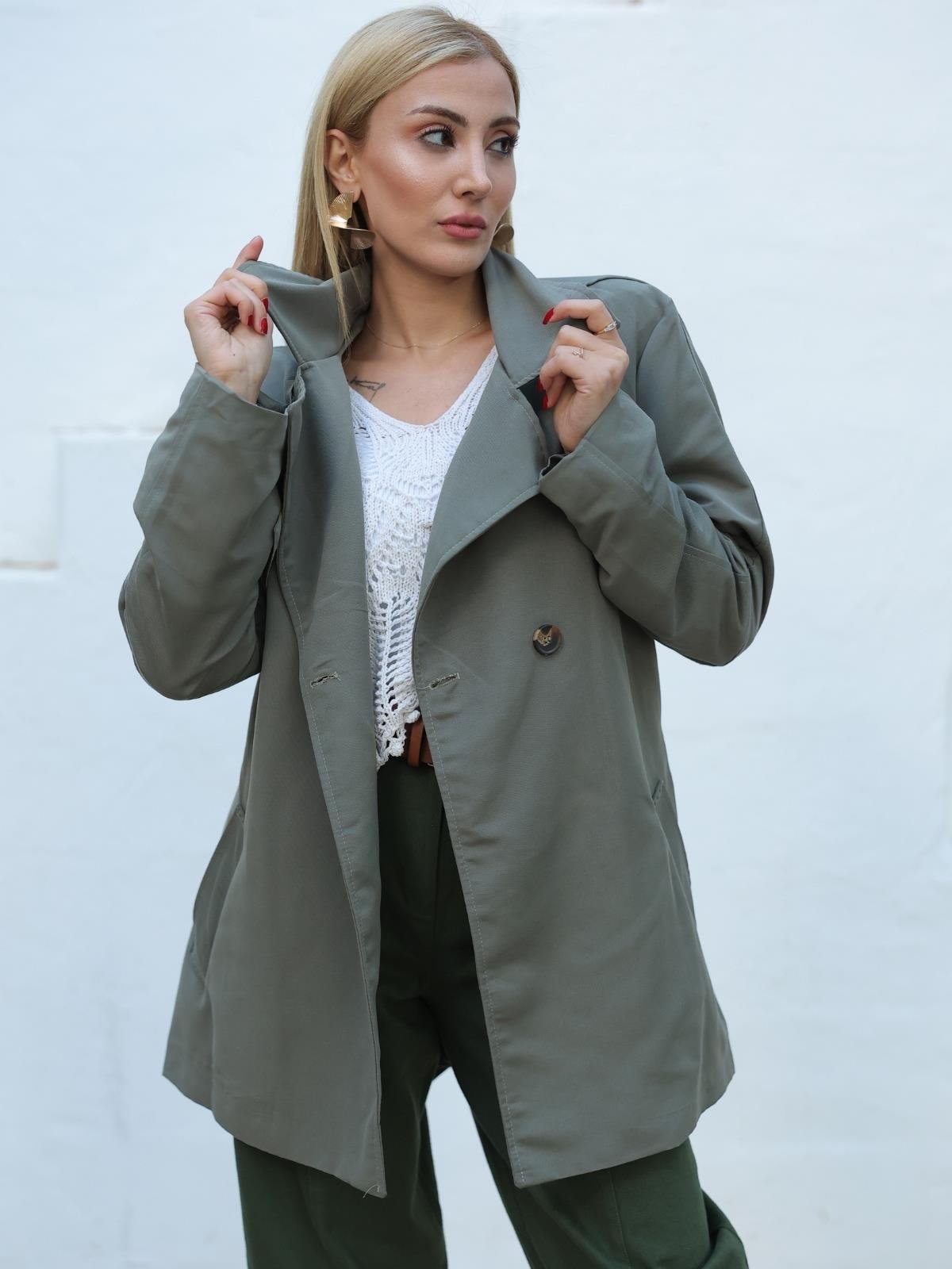 Z1867 38102 Trenchcoat - Haki