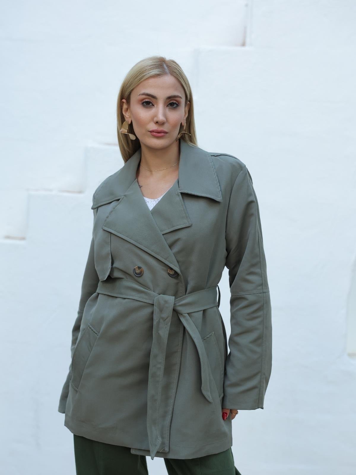 Z1867 38102 Trenchcoat - Haki