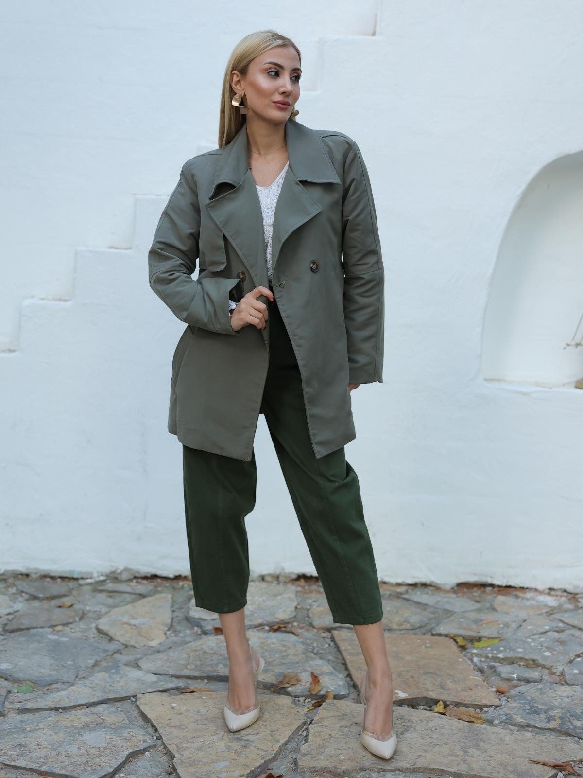 Z1867 38102 Trenchcoat - Haki