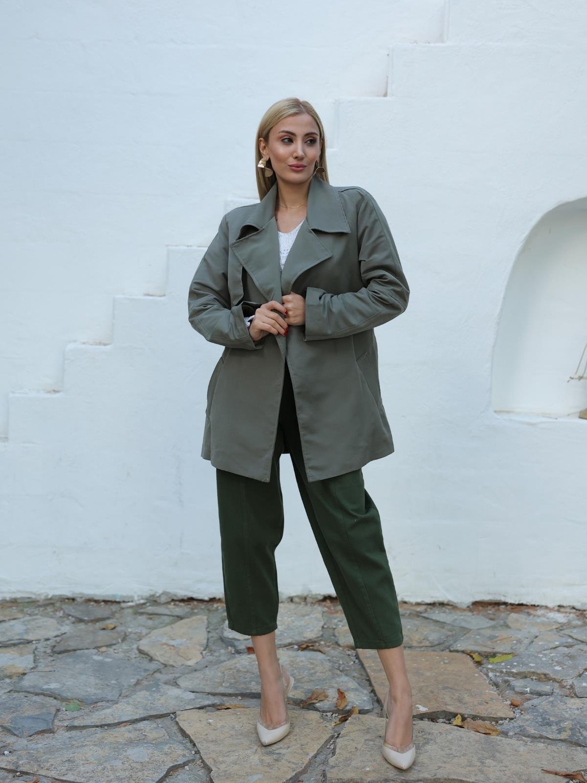 Z1867 38102 Trenchcoat - Haki