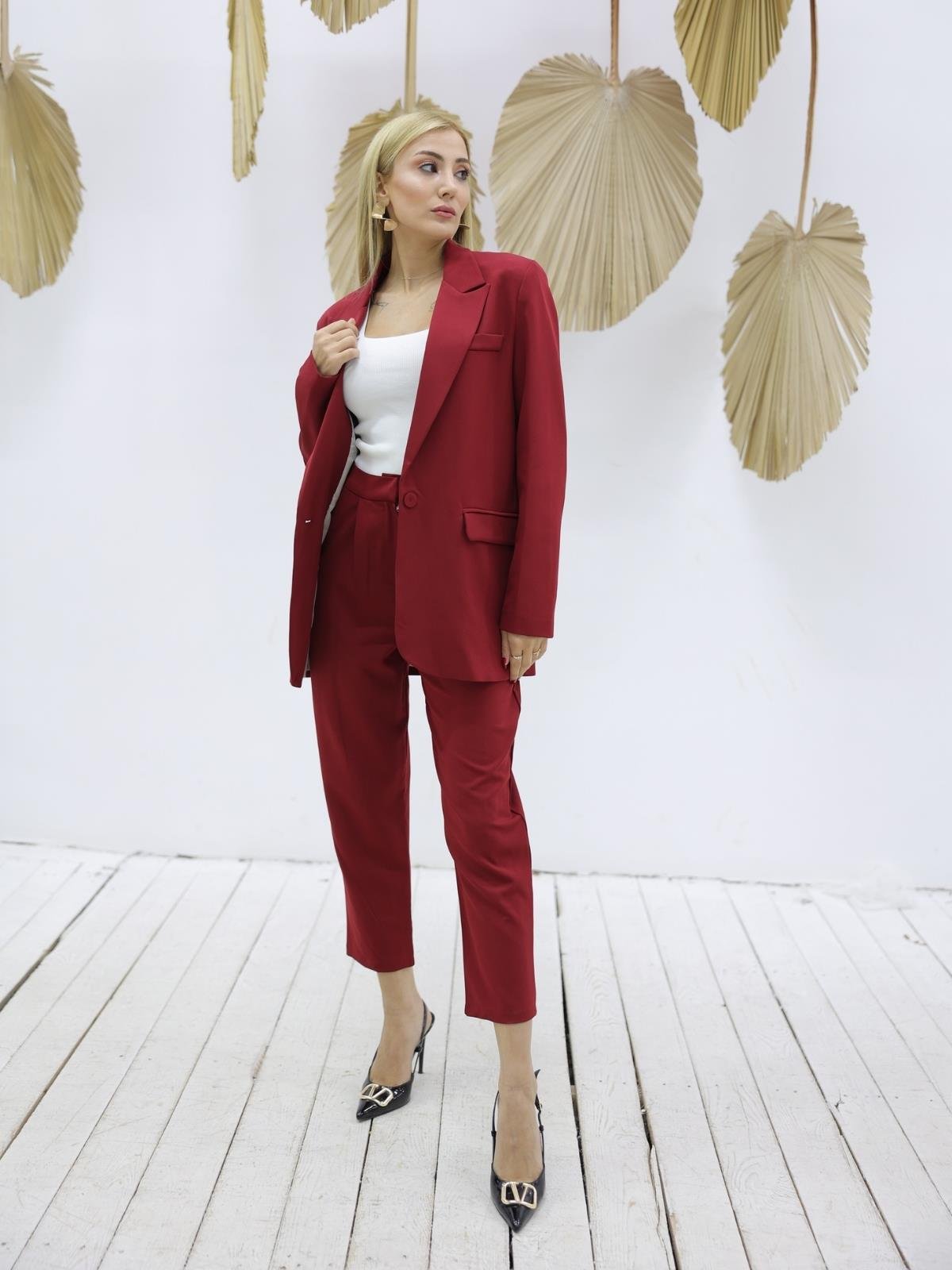 Z1904 71154 Pantolon - Bordo