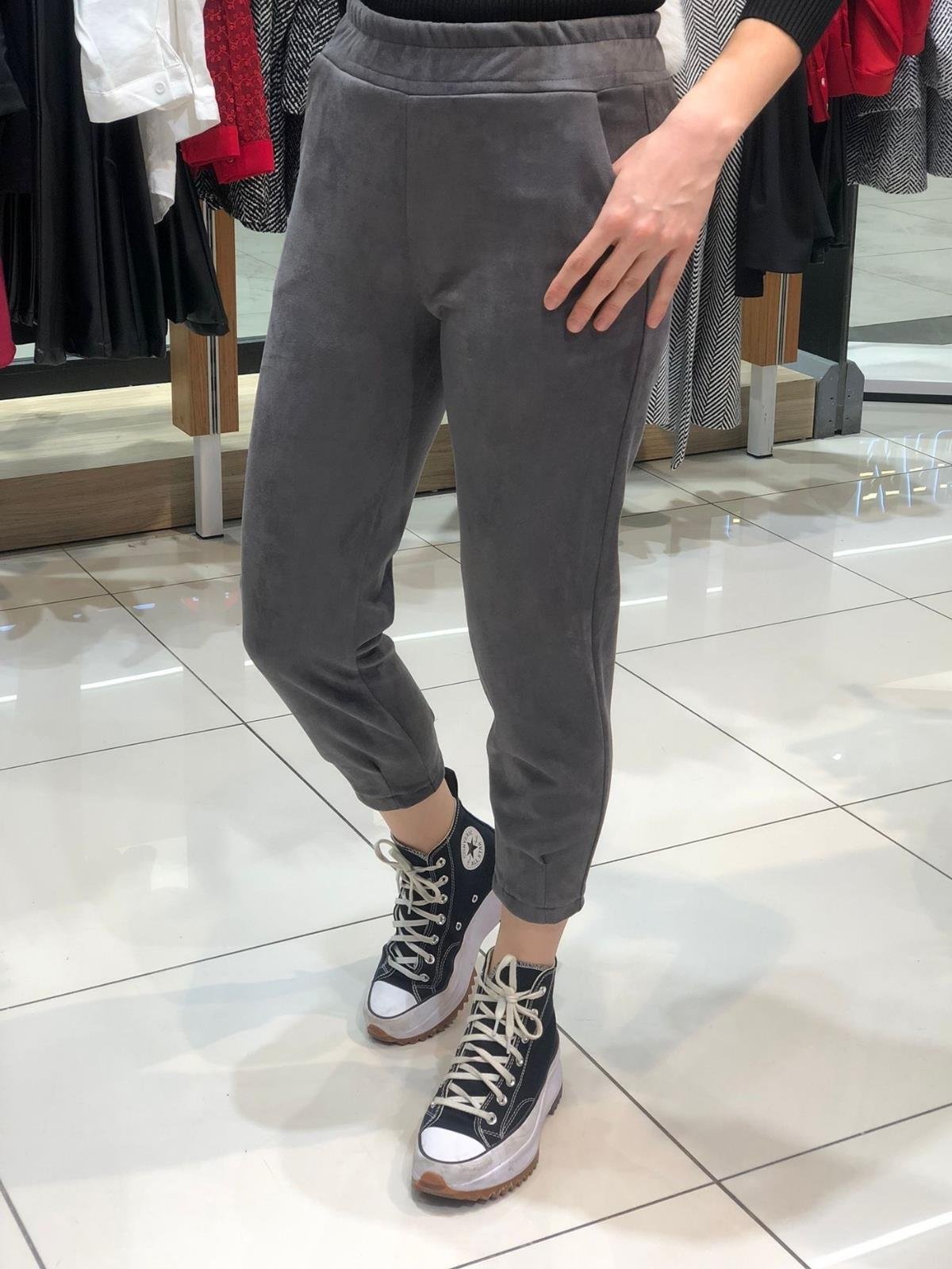 Z1978 Süet Pantolon - Gri