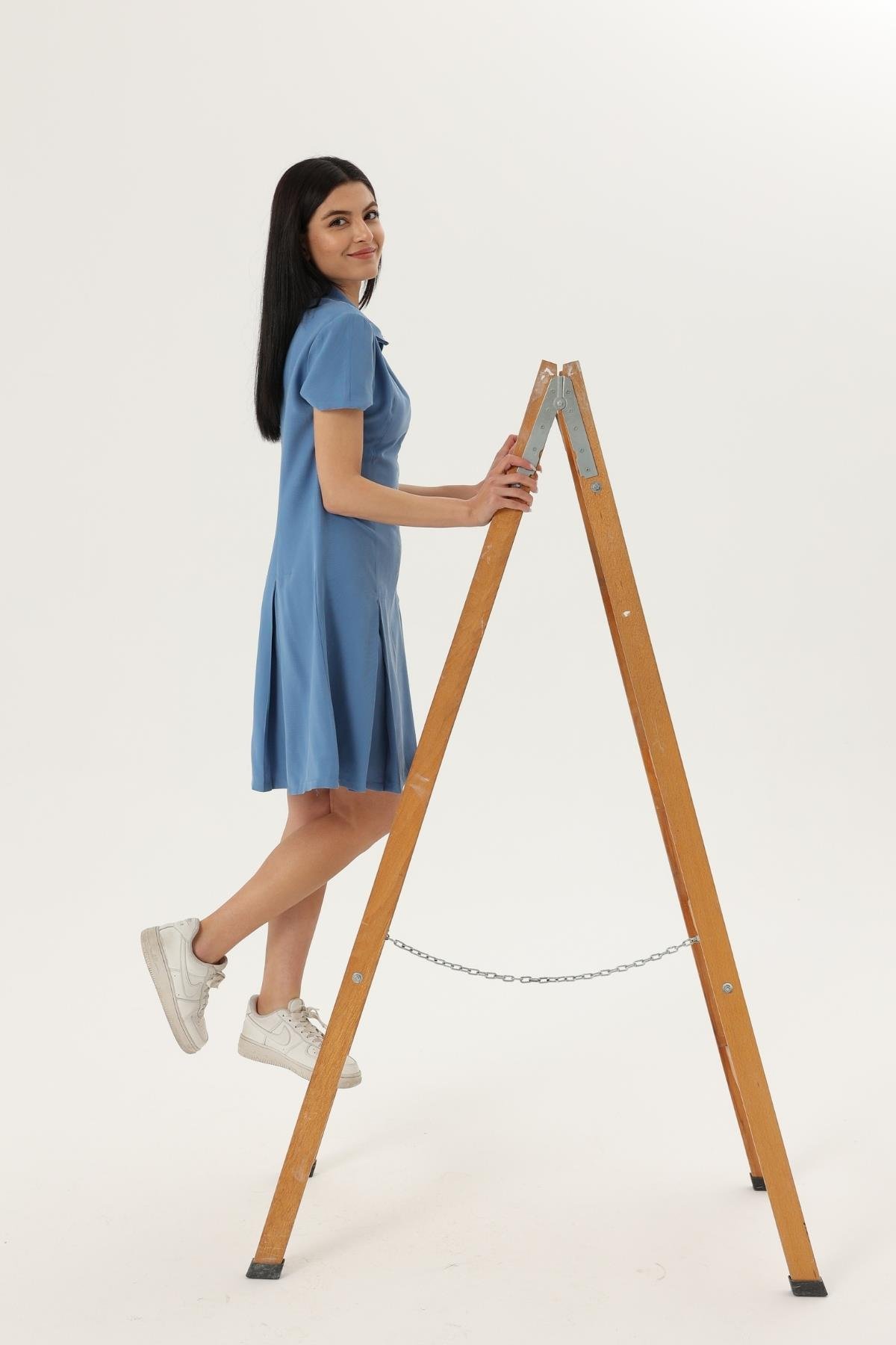 Z2013 8474 Elbise - İndigo