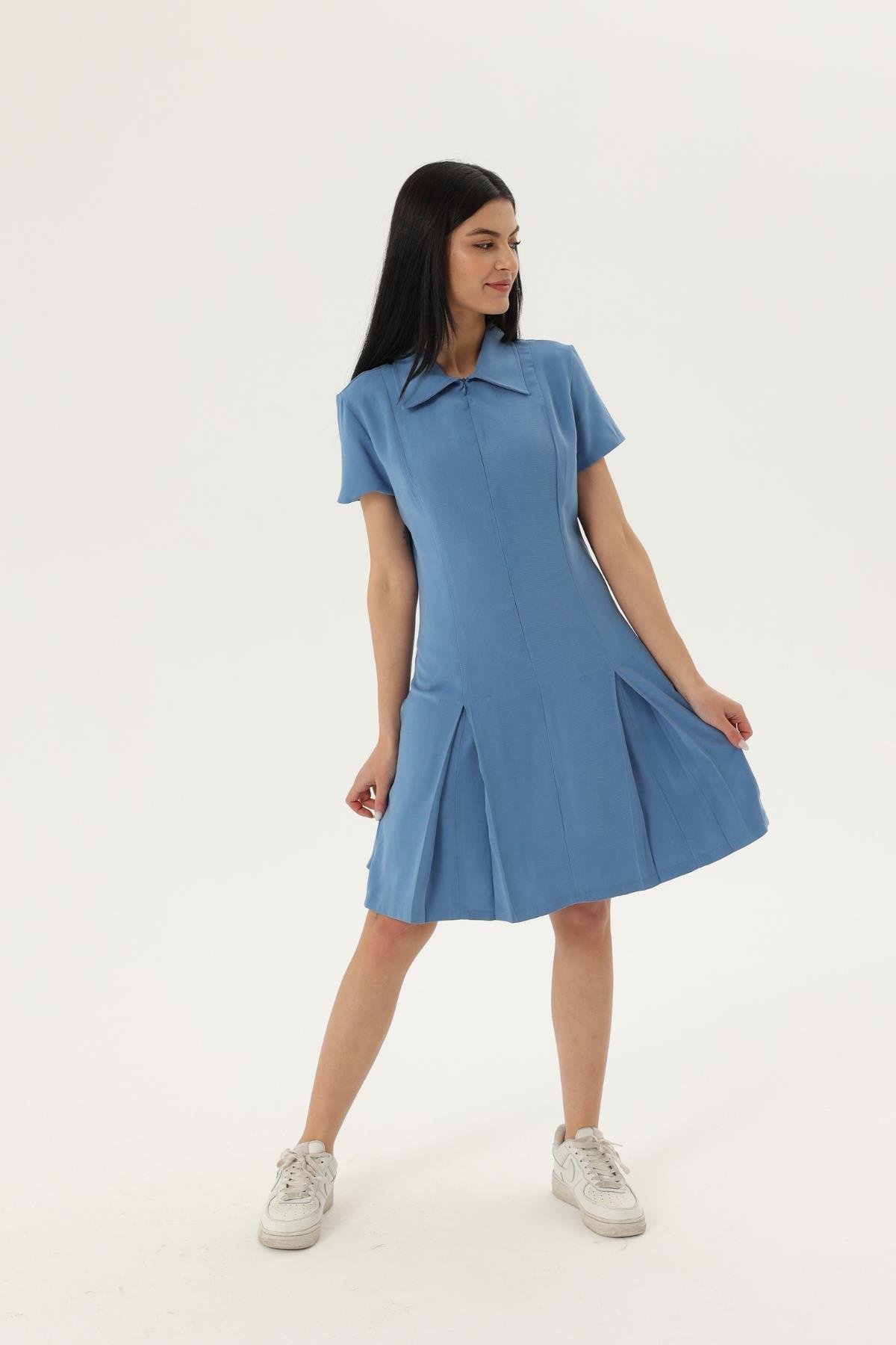 Z2013 8474 Elbise - İndigo