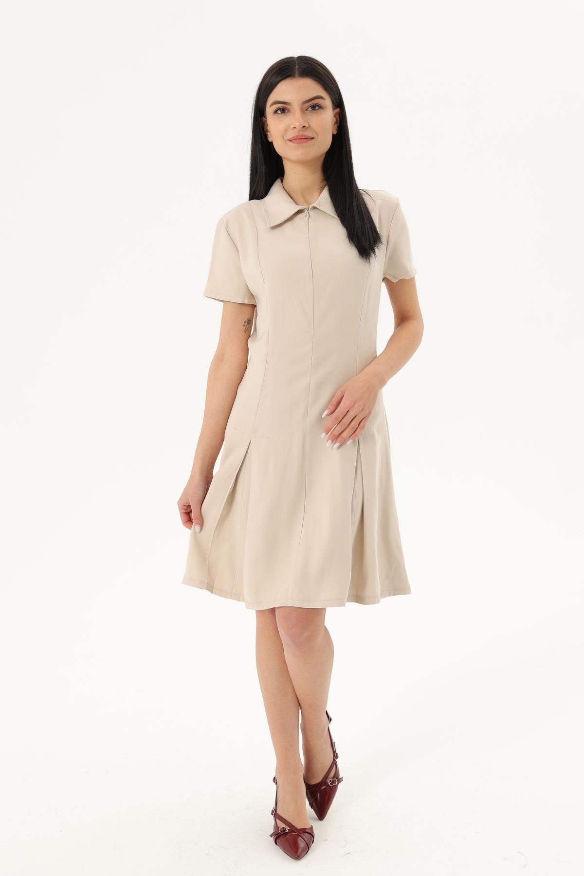 Z2013 8474 Elbise - Taş