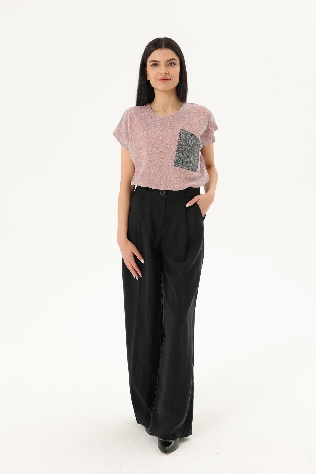 Z2017 51020 Tencel Pantolon - Siyah