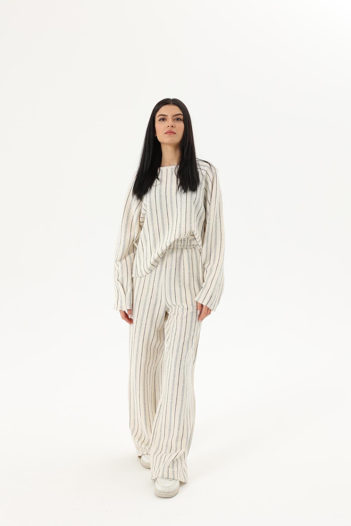 Z2019A 51132 Pantolon - Taş/Siyah