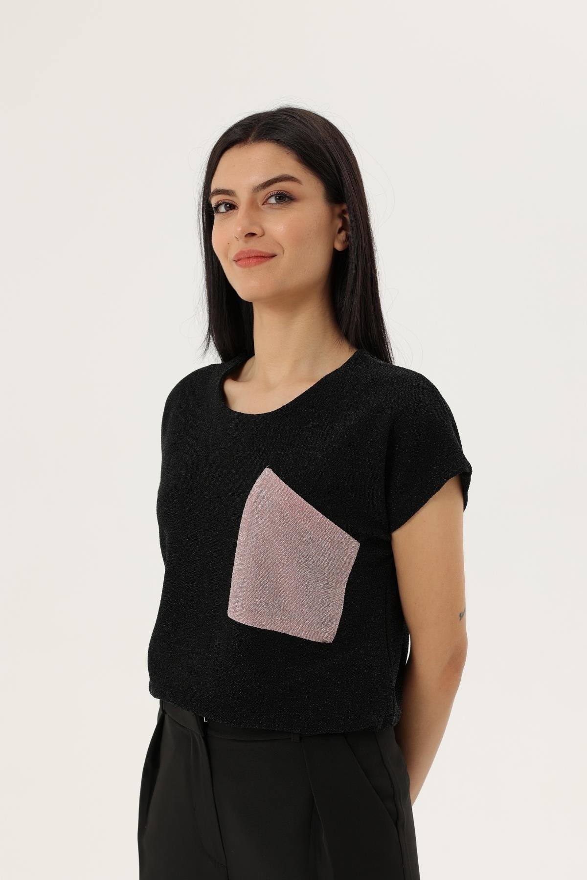 Z2029 2606 Bluz - Siyah