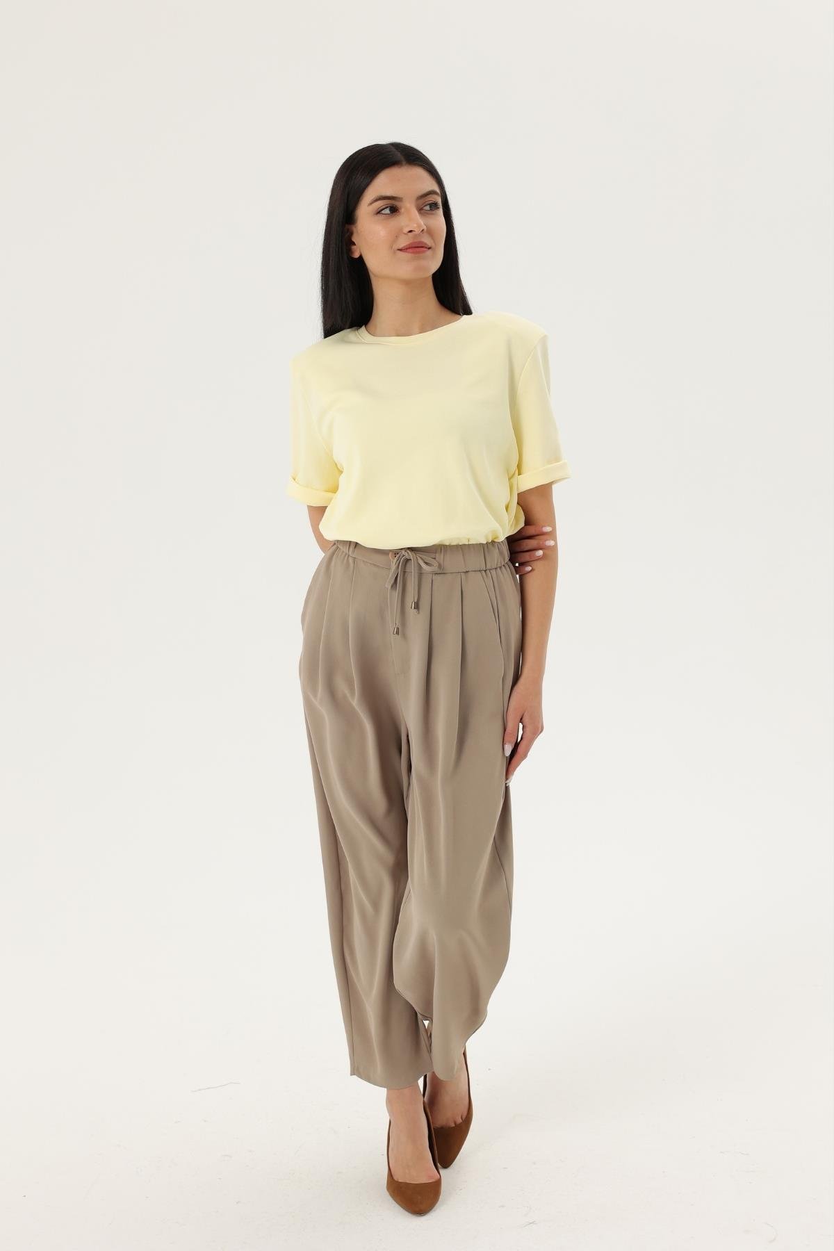 Z2034 51111 Pilili Pantolon - Vizon