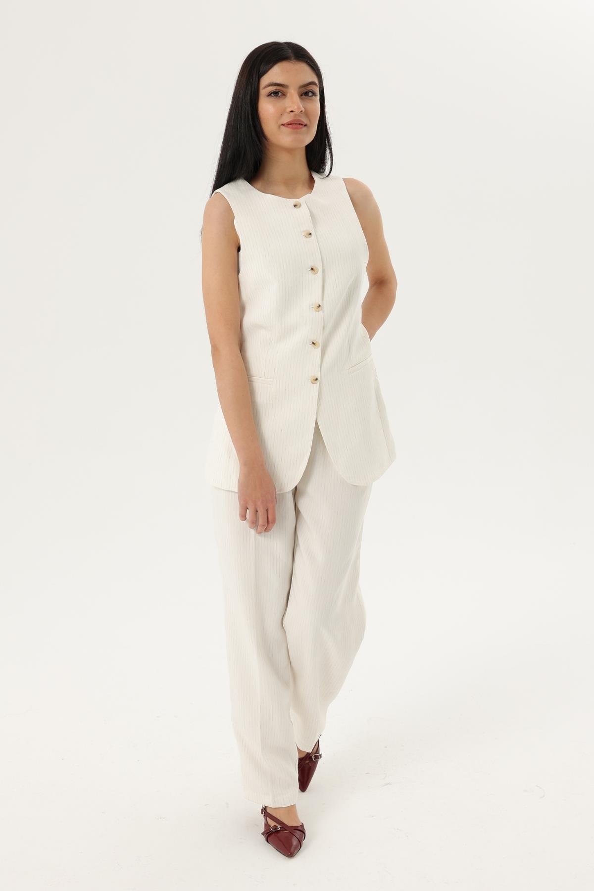 Z2048U 257213 Yelek - Ekru