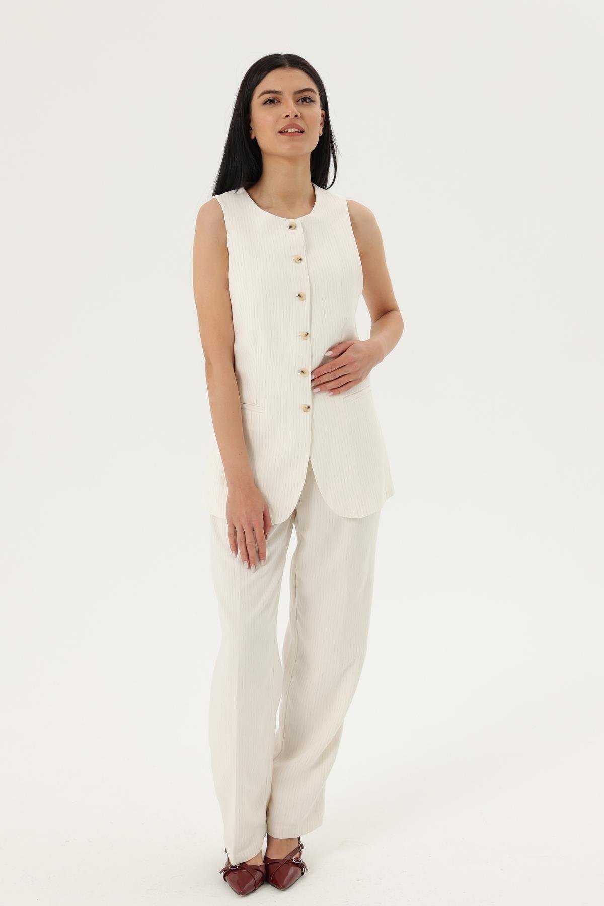 Z2048U 257213 Yelek - Ekru