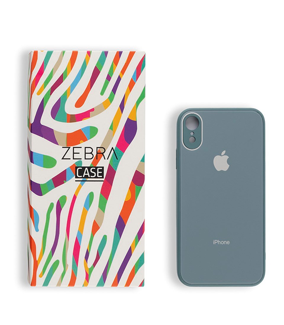 Iphone XR Çam Yeşili Glass Serisi Kılıf