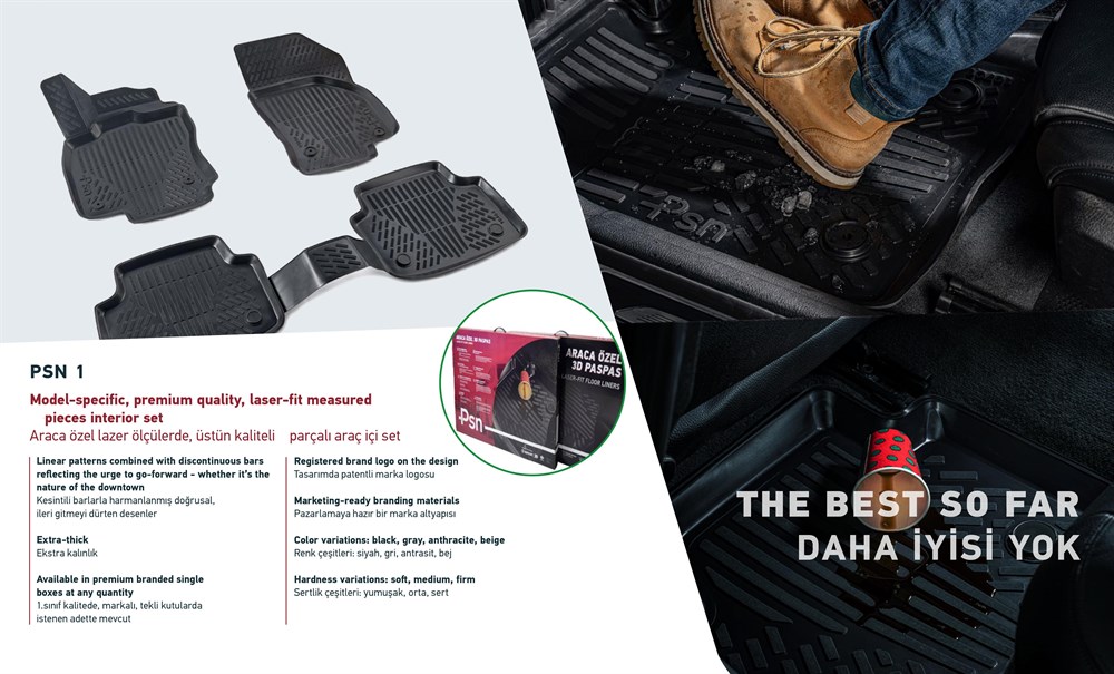 PEUGEOT BIPPER Uyumlu  3D Havuzlu Paspas