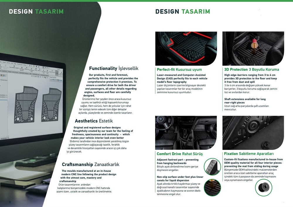 PEUGEOT BIPPER Uyumlu  3D Havuzlu Paspas