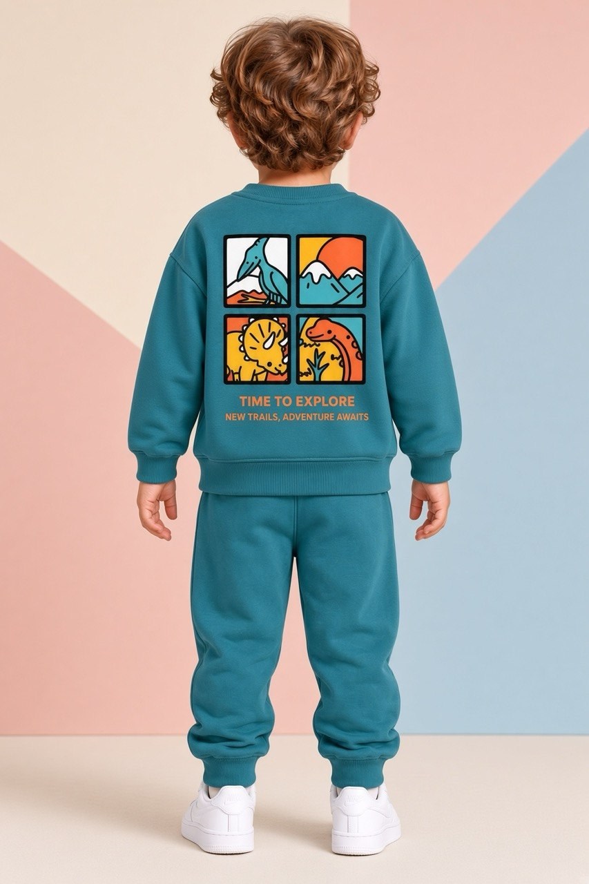 Bebek Dino Baskılı İkili Takım
