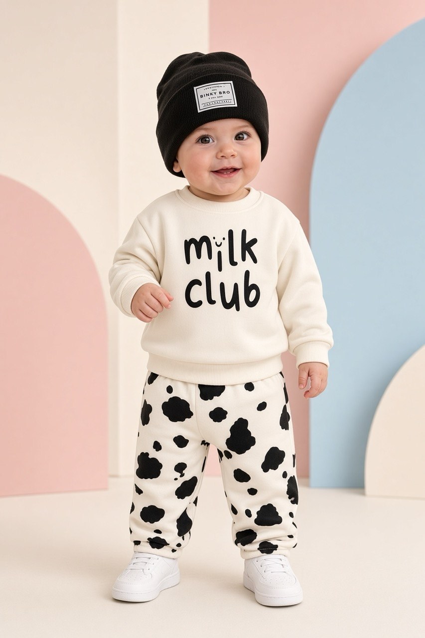 Milk Sweatshirt - Pantolon Pinterest Takım - Kırık Beyaz