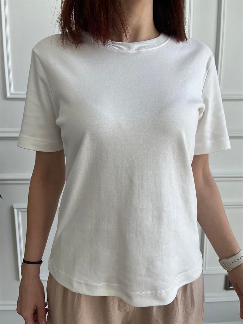 Ekru Basic Tişört