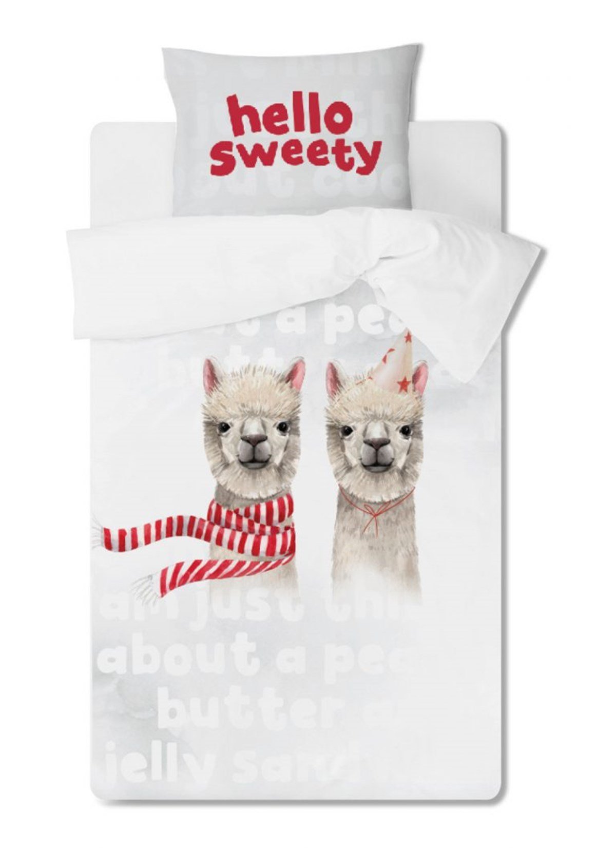  Sweety Red Tek Kişilik Nevresim Takımı