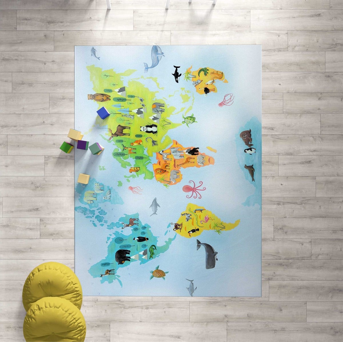  World Map Halı