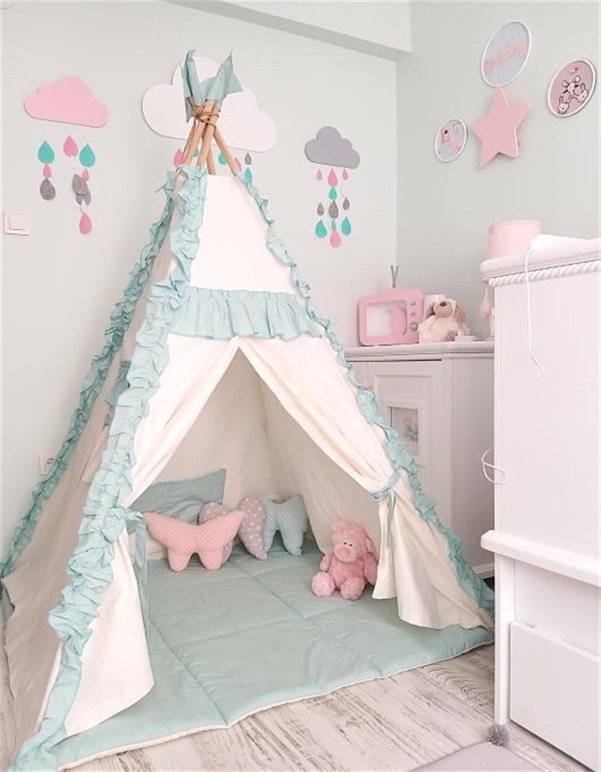 Mint Fırfırlı Oyun Çadırı