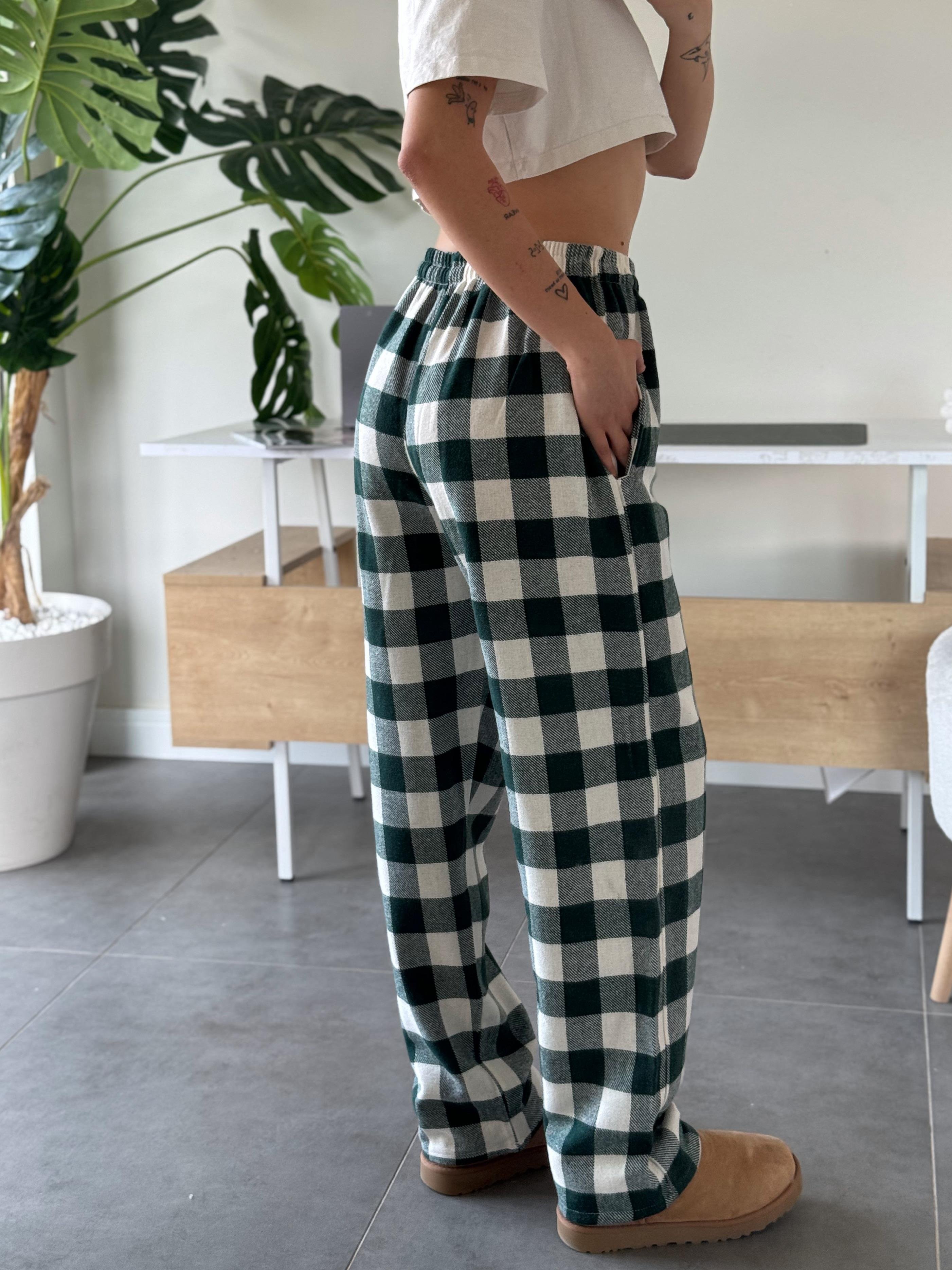 Darrel Unisex Yeşil Kareli Pijama Altı