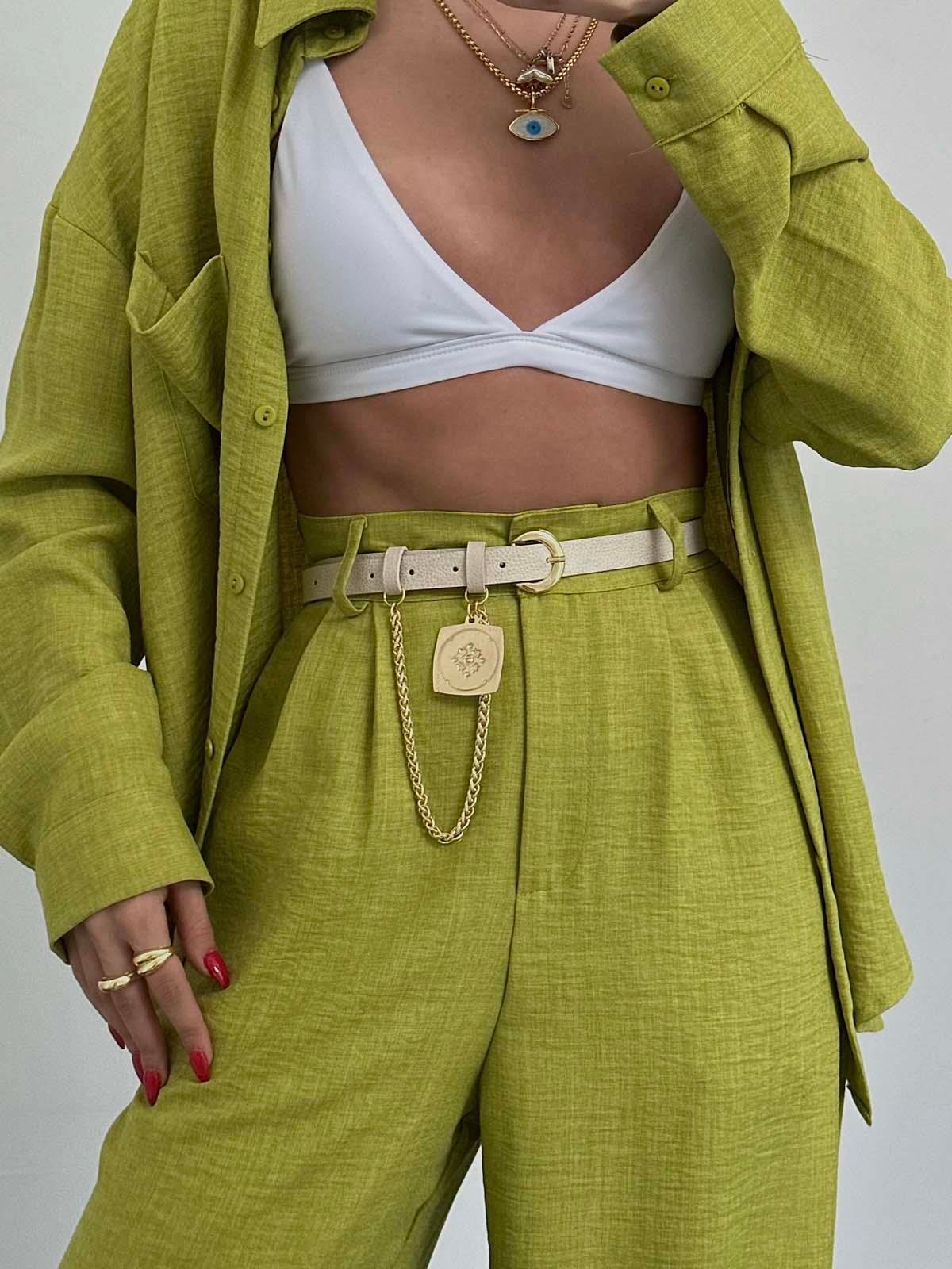 Mano Tokalı Krem Kemer