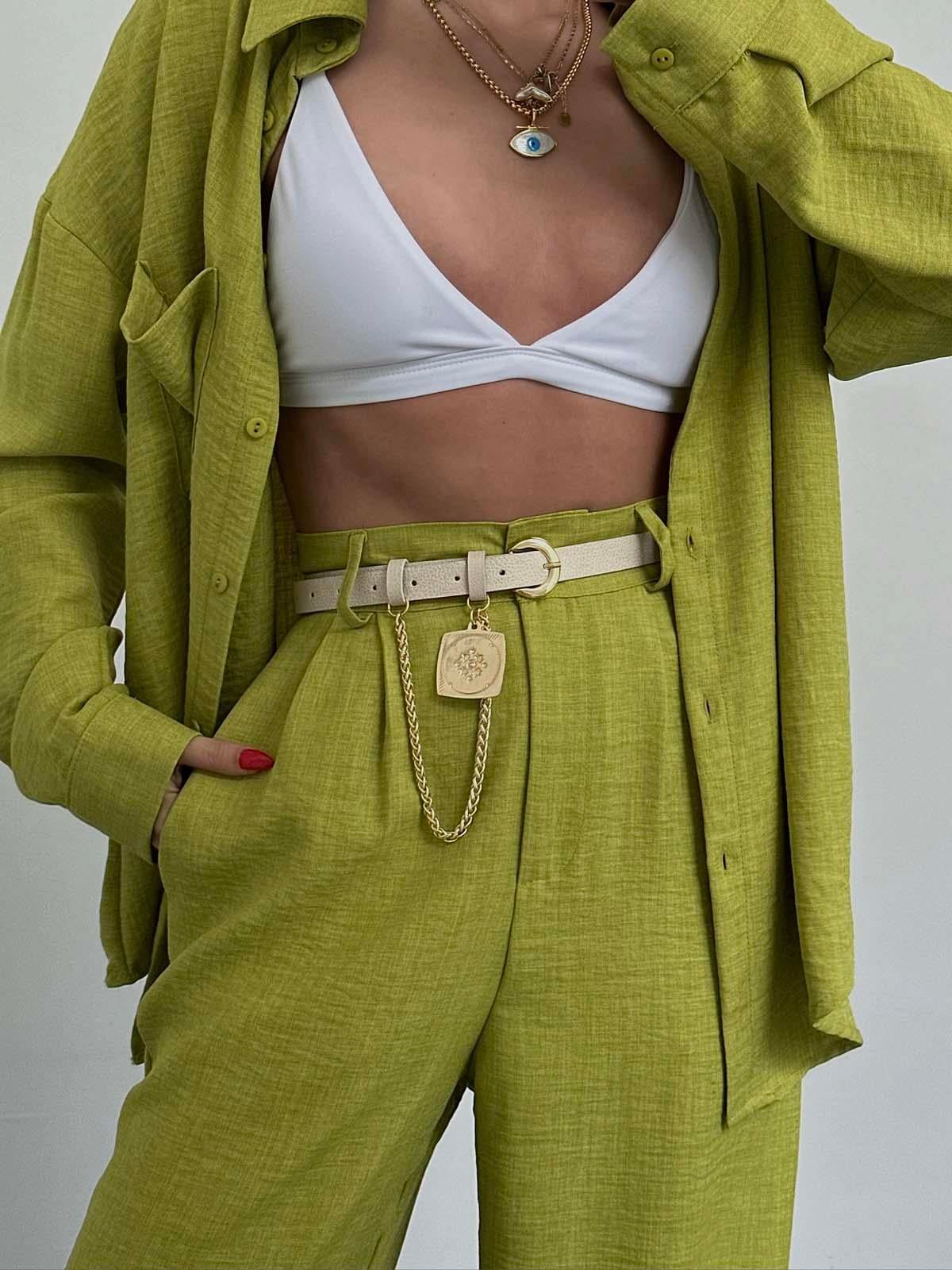 Mano Tokalı Krem Kemer