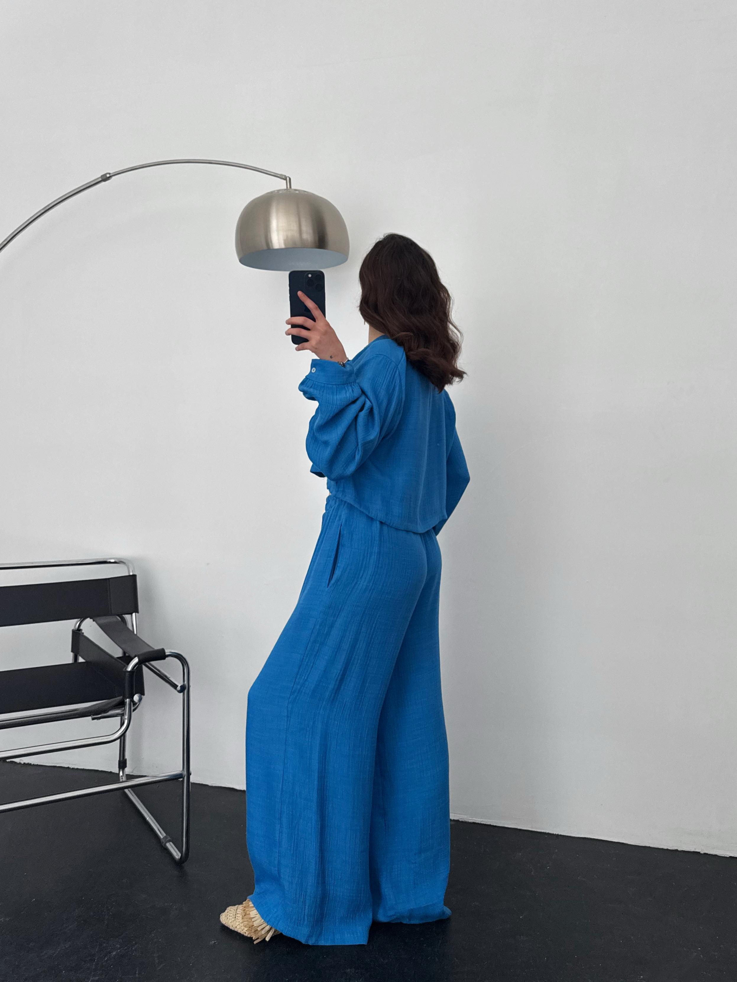 Milano Saks Mavi Gömlekli Takım