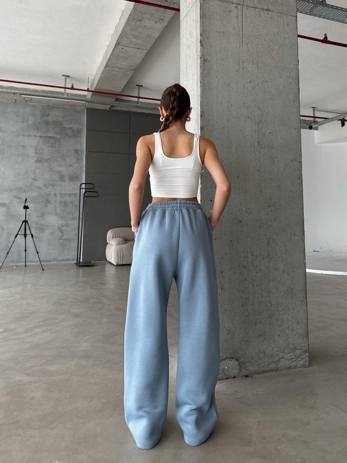 OW Baggy Oversize Bebe Mavi Eşofman Altı