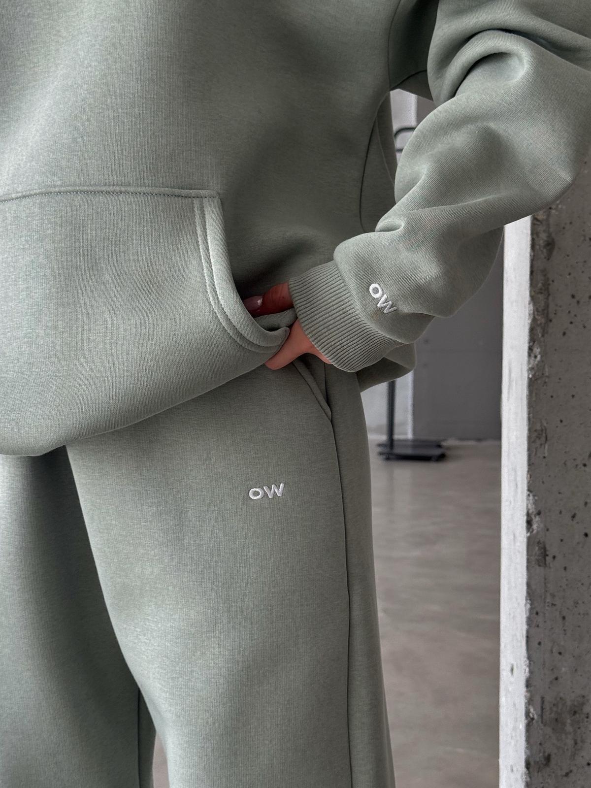OW Kapüşonlu Oversize Mint Hoodie