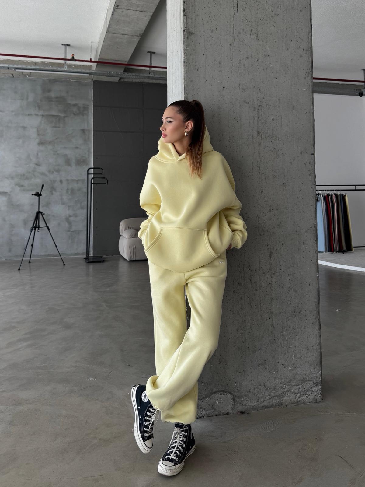 OW Sarı Oversize Yüksek Bel Jogger