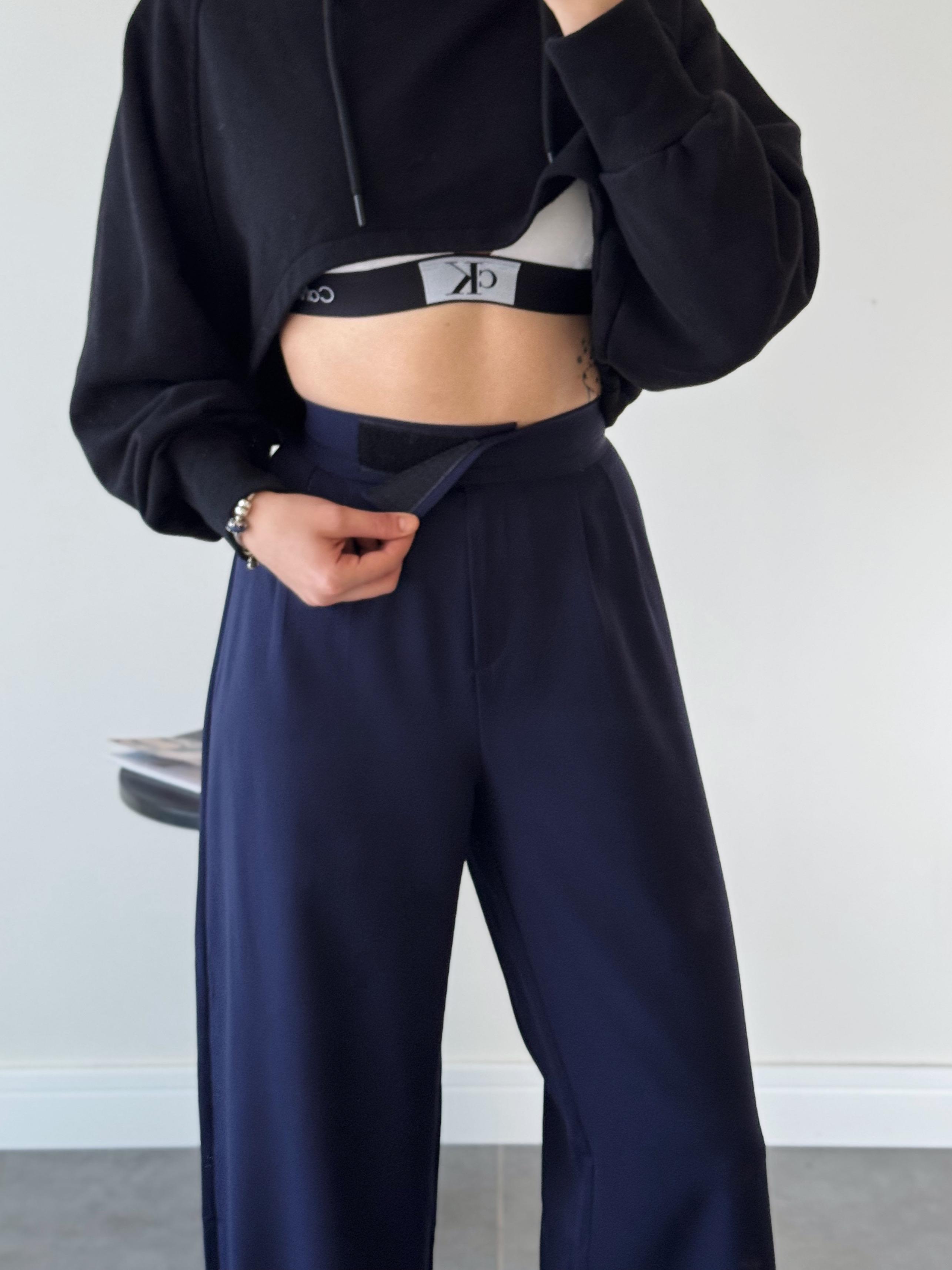 Redkit Cırt Kapamalı Lacivert Palazzo Pantolon