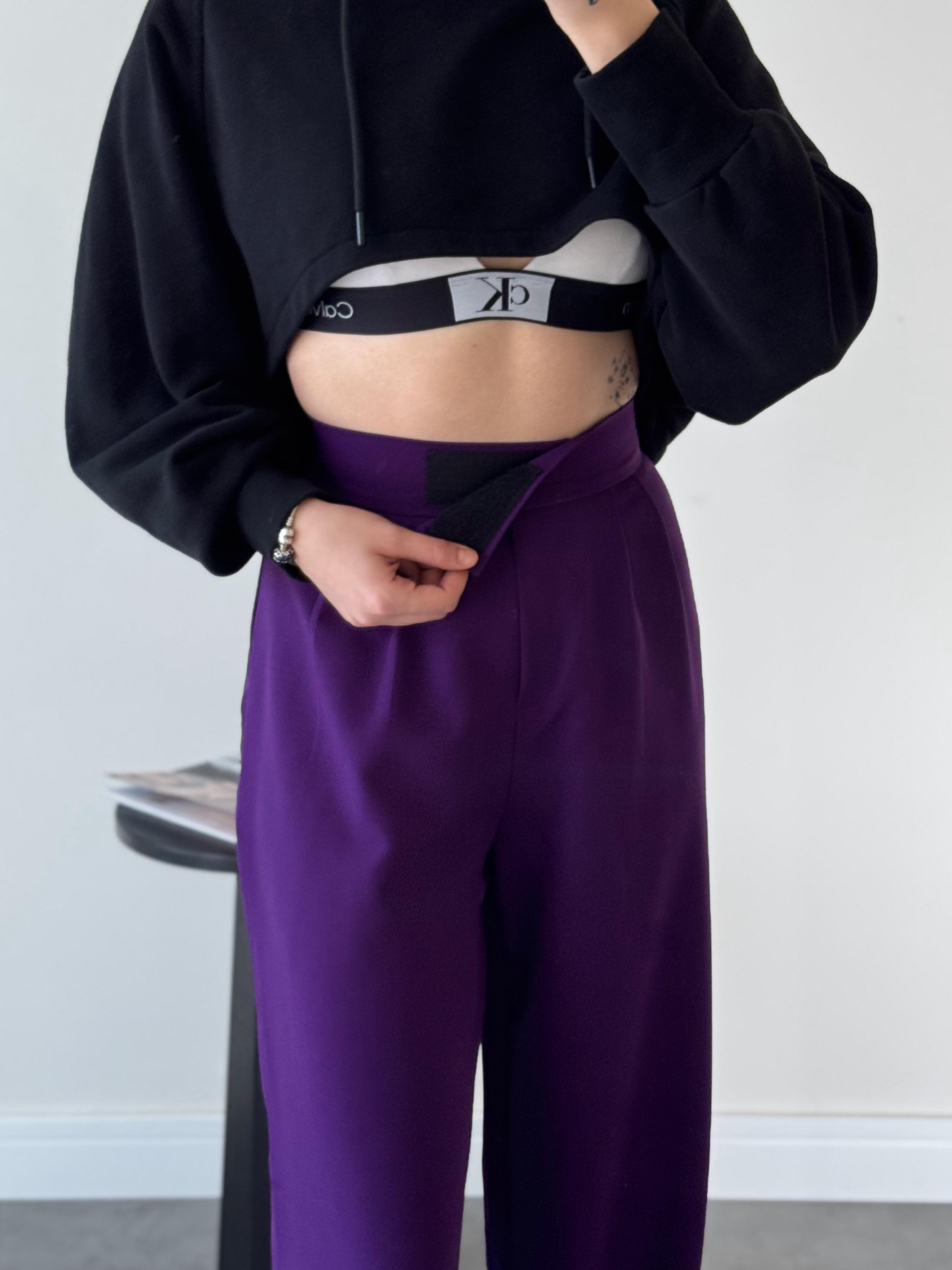 Redkit Cırt Kapamalı Mor Palazzo Pantolon