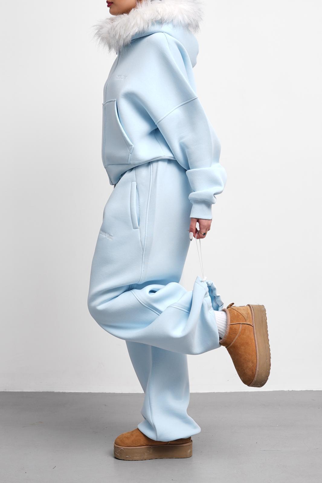 THEOW Oversize Bebe Mavi Lastik Paça Tek Alt