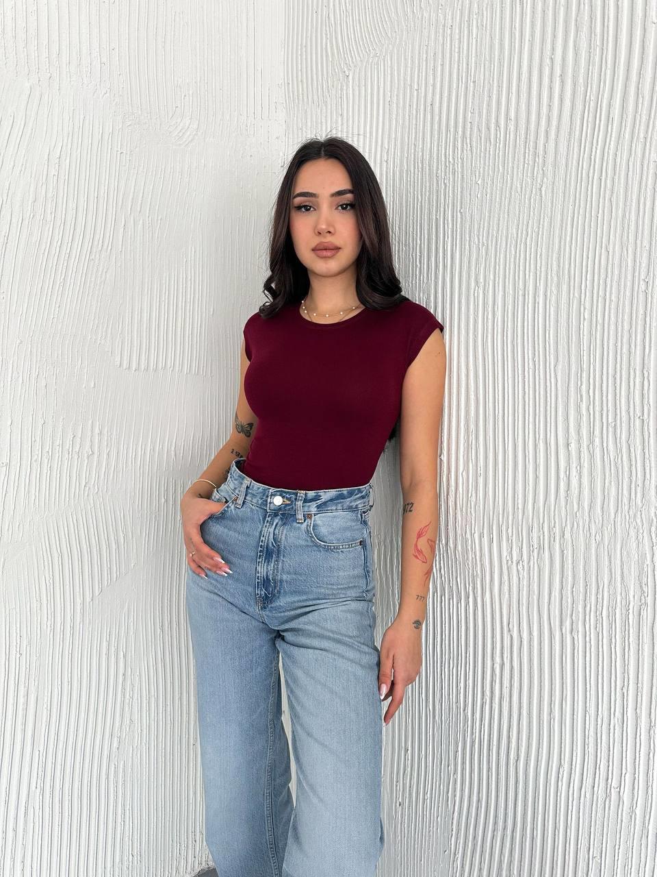 BASİC SIFIR KOL CROP-1988 - BORDO