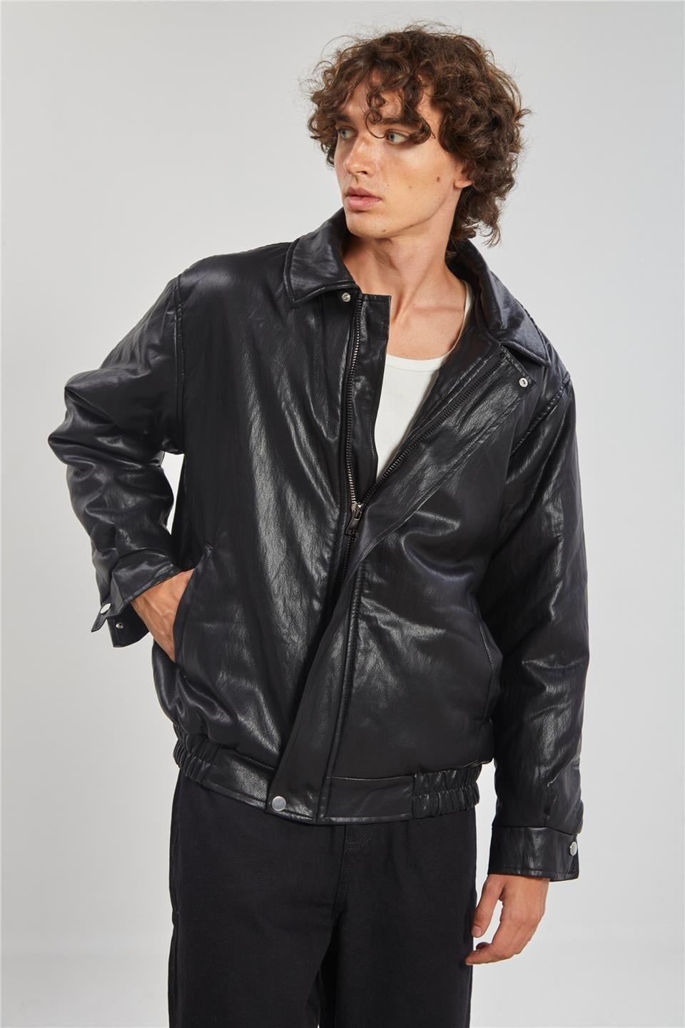 Çift cep bomber mont-852 - Siyah