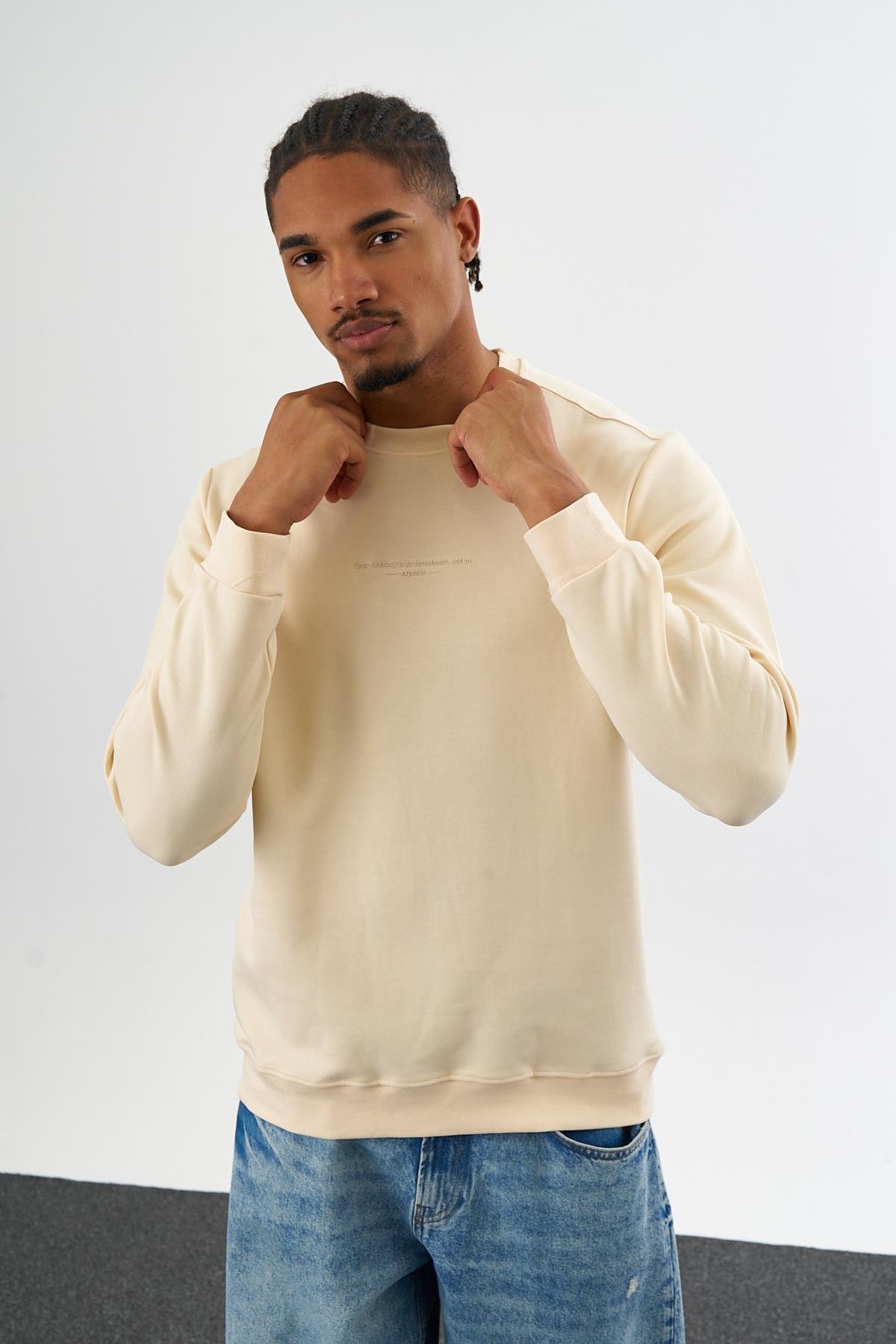 DF ENJEKSİYON SWEAT-2017 - BEJ
