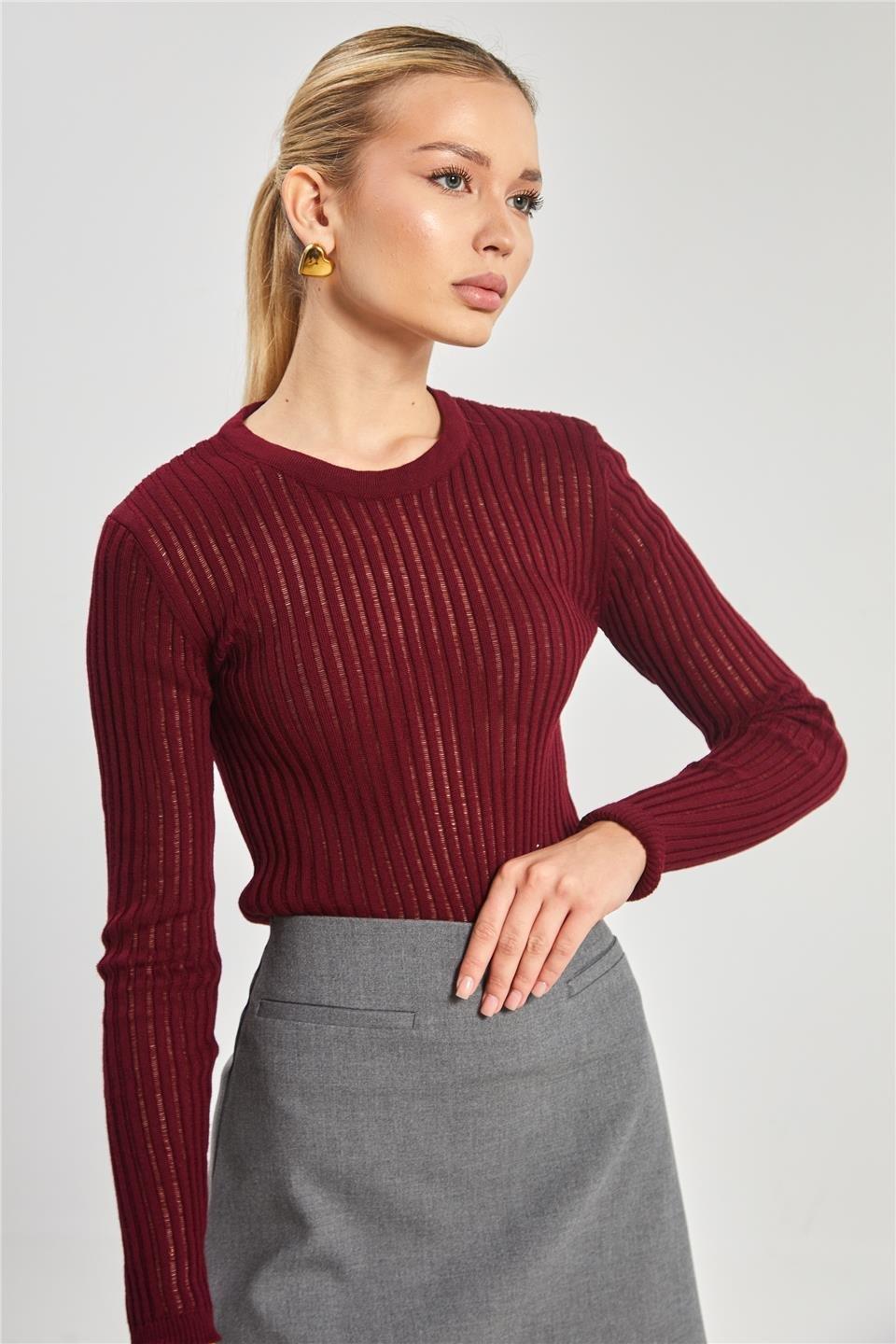 Fitilli triko body-6564 - Bordo