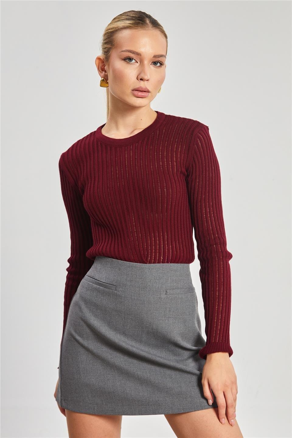 Fitilli triko body-6564 - Bordo