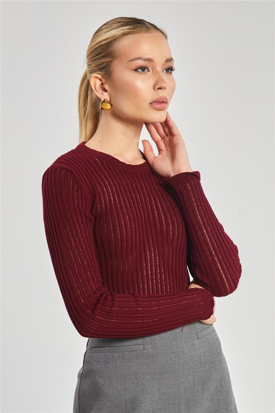 Fitilli triko body-6564 - Bordo