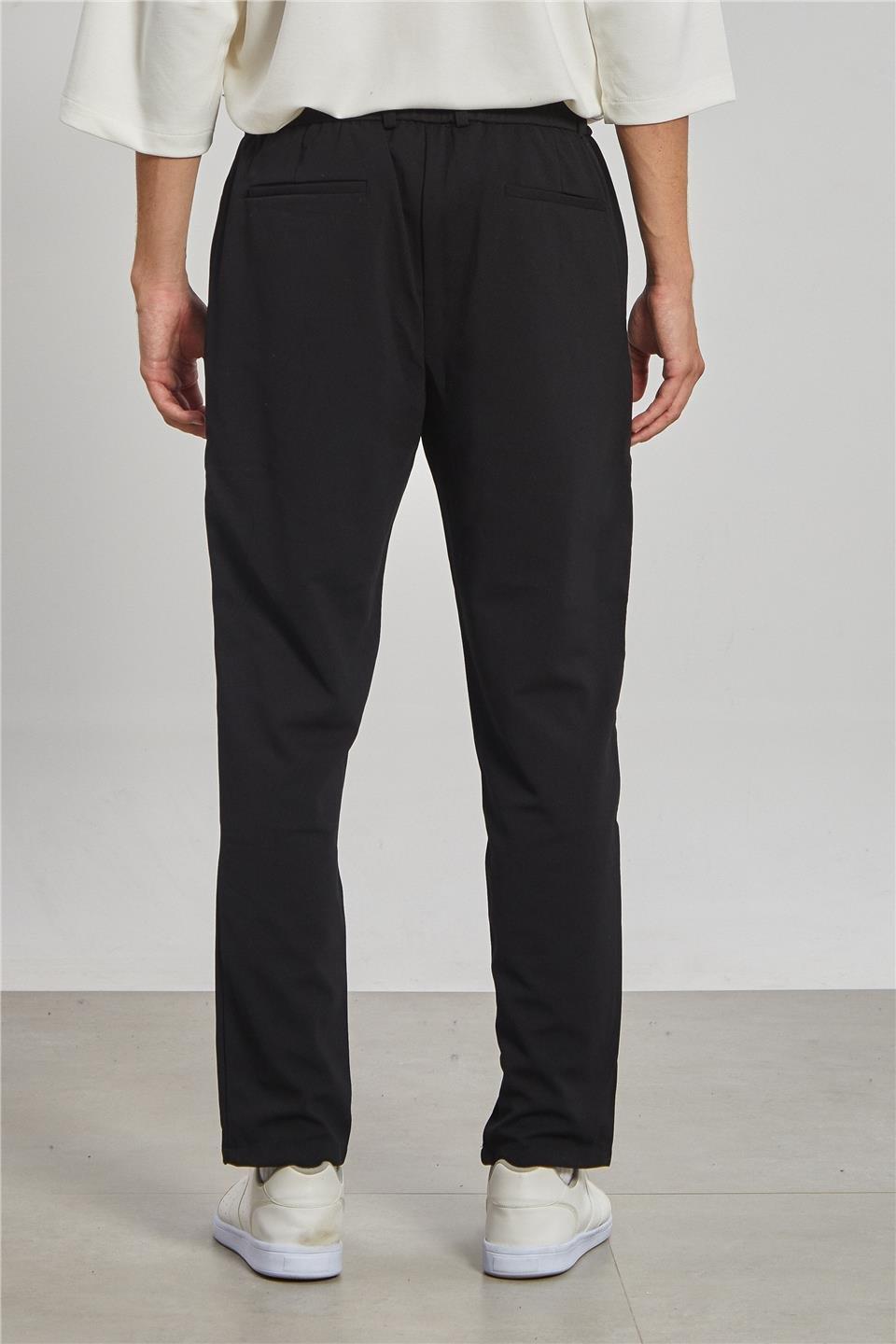 Fleto cep jogger pantolon-7002 - Siyah